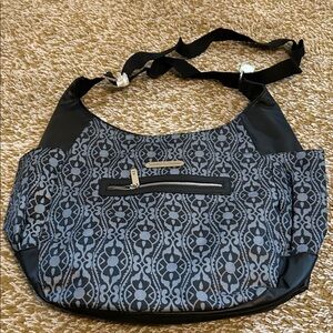 Elegant Black and Gray Women's Baby Bag